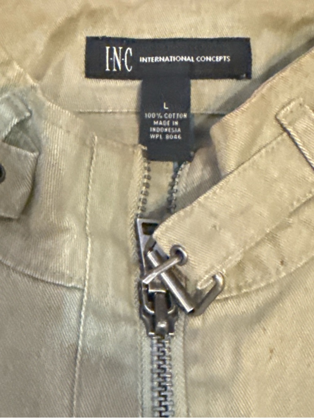 INC International Concepts Light Khaki Military Field Jacket - Picture 5 of 6